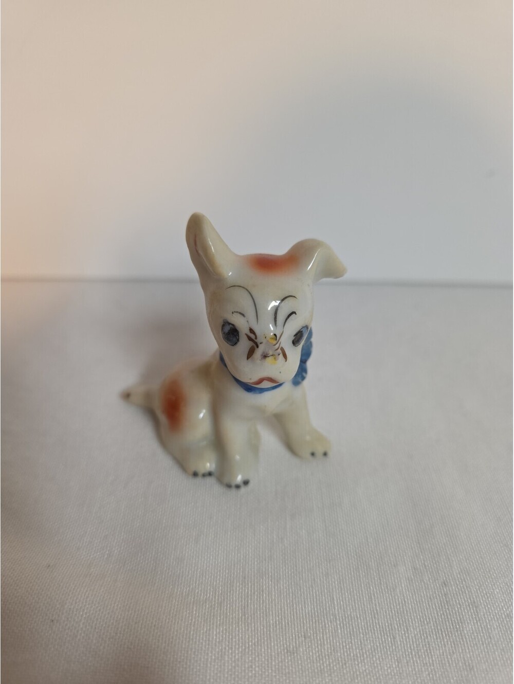 Vintage Dog with Bug on Nose Figurine Occupied Japan Kitsch